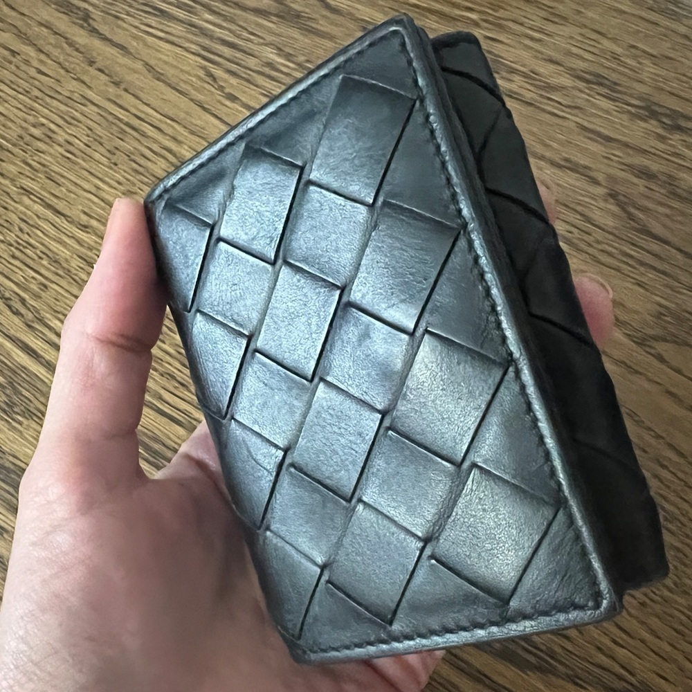 Bottega Veneta Intrecciato Tiny Tri-Fold Wallet